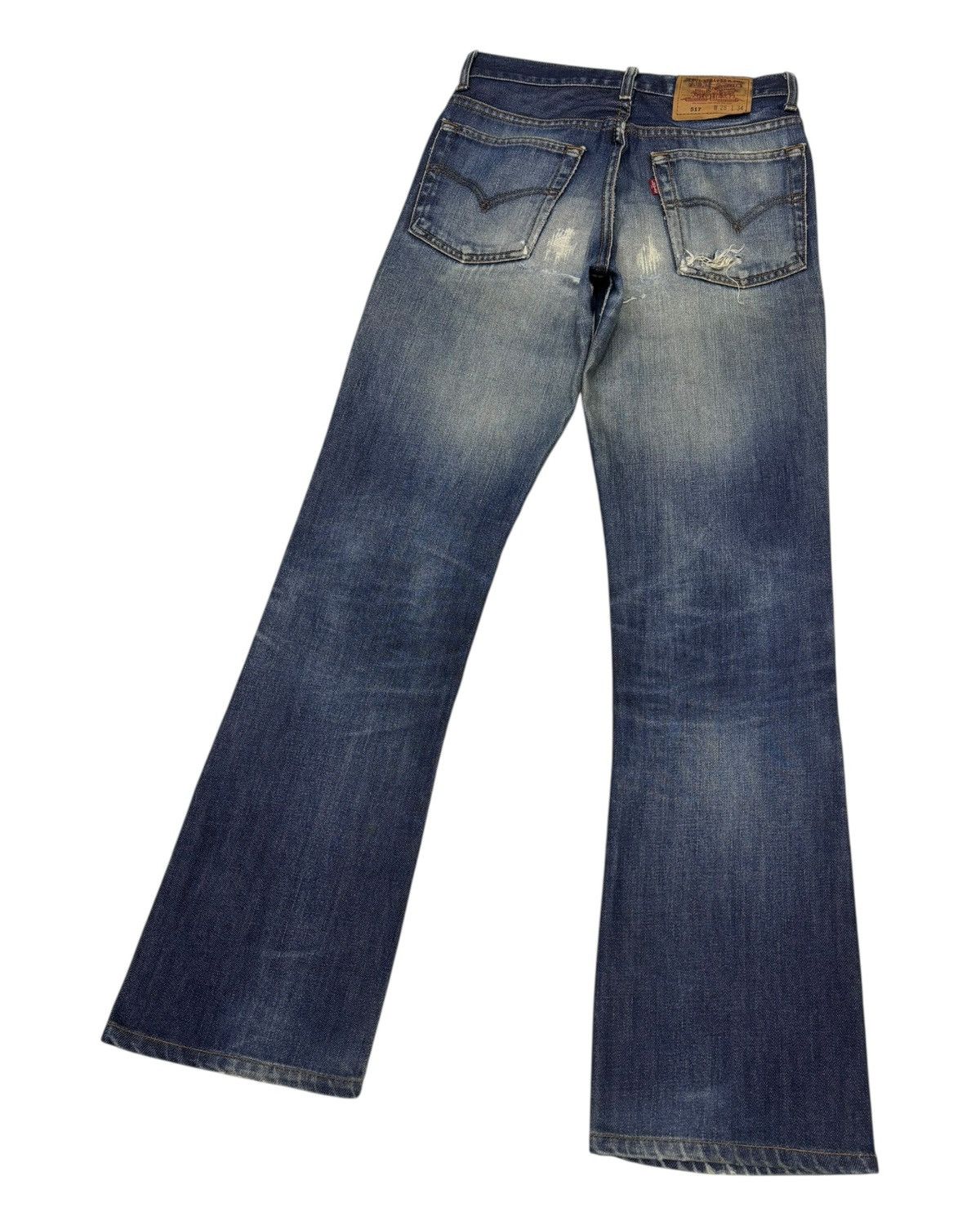 Levi's Vintage Clothing Vintage Levis 517 Bootcut Distressed Denim Flare Jeans Size US 28 / EU 44 - 6 Thumbnail