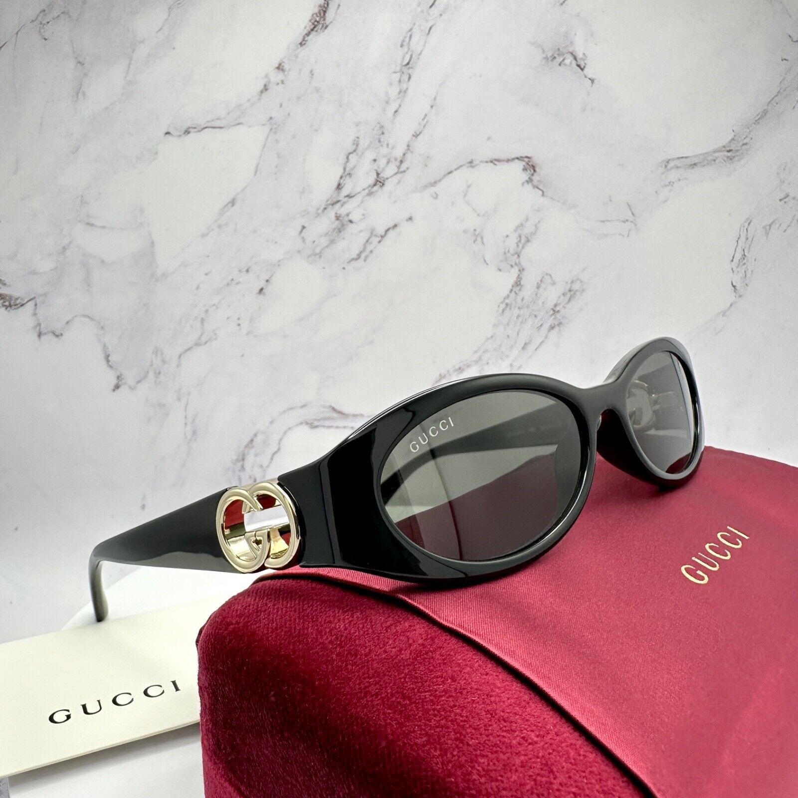New Gucci Sunglasses Hailey Bieber Collaboration Black