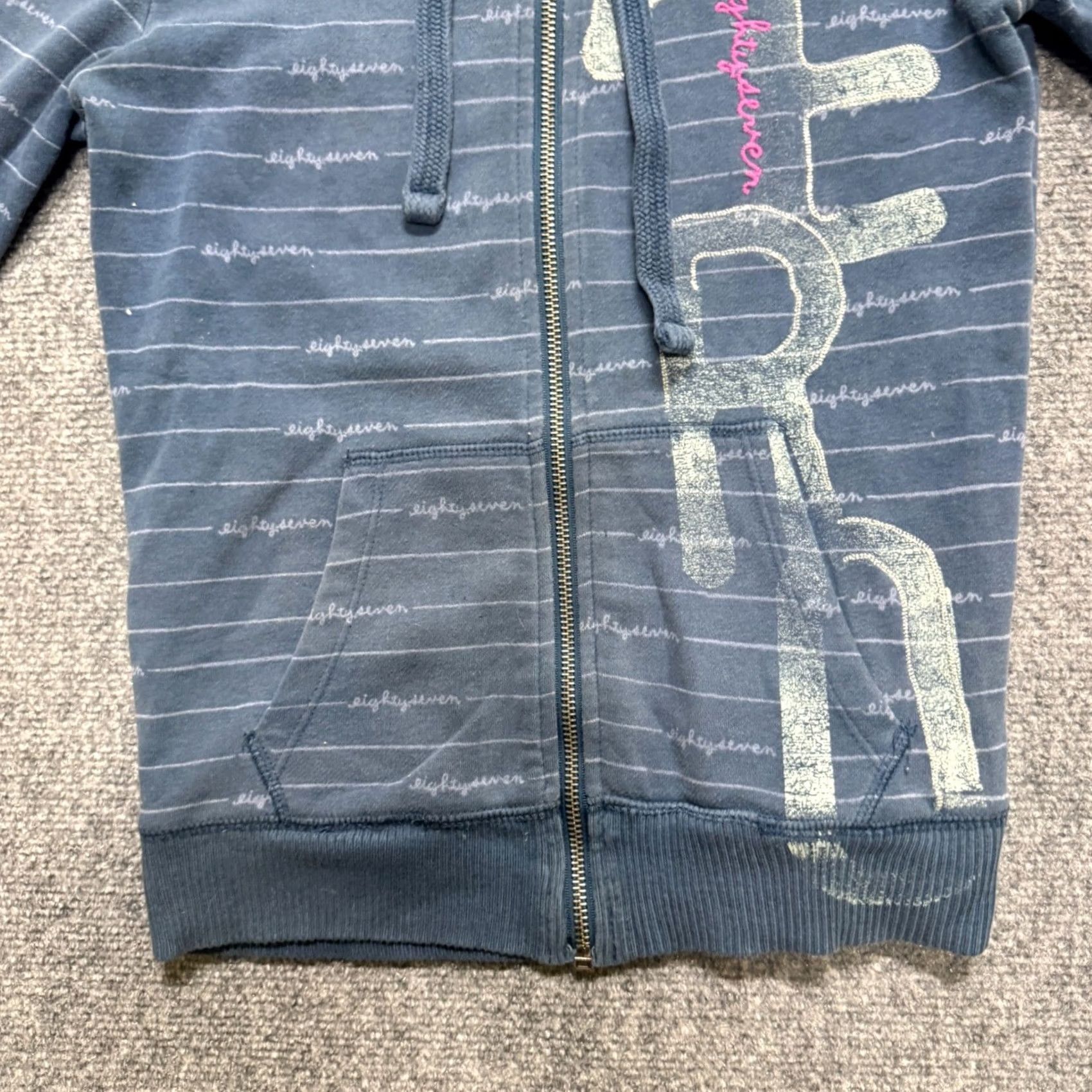 Aeropostale VINTAGE Aeropostale Full-zip Jacket Womens XS Striped Hooded Full-zip Y2K Grunge Shirt Womens XS Blue Distressed Flare? Size XS / US 0-2 / IT 36-38 - 7 Thumbnail