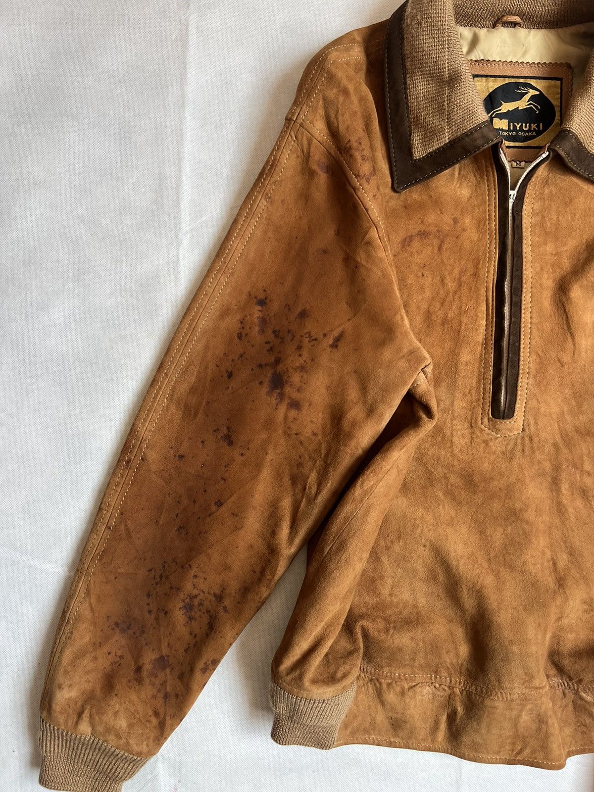 Japanese Brand Rare Velvet Miyuki Tokyo Half Zip Brown Jacket Size US M / EU 48-50 / 2 - 7 Thumbnail