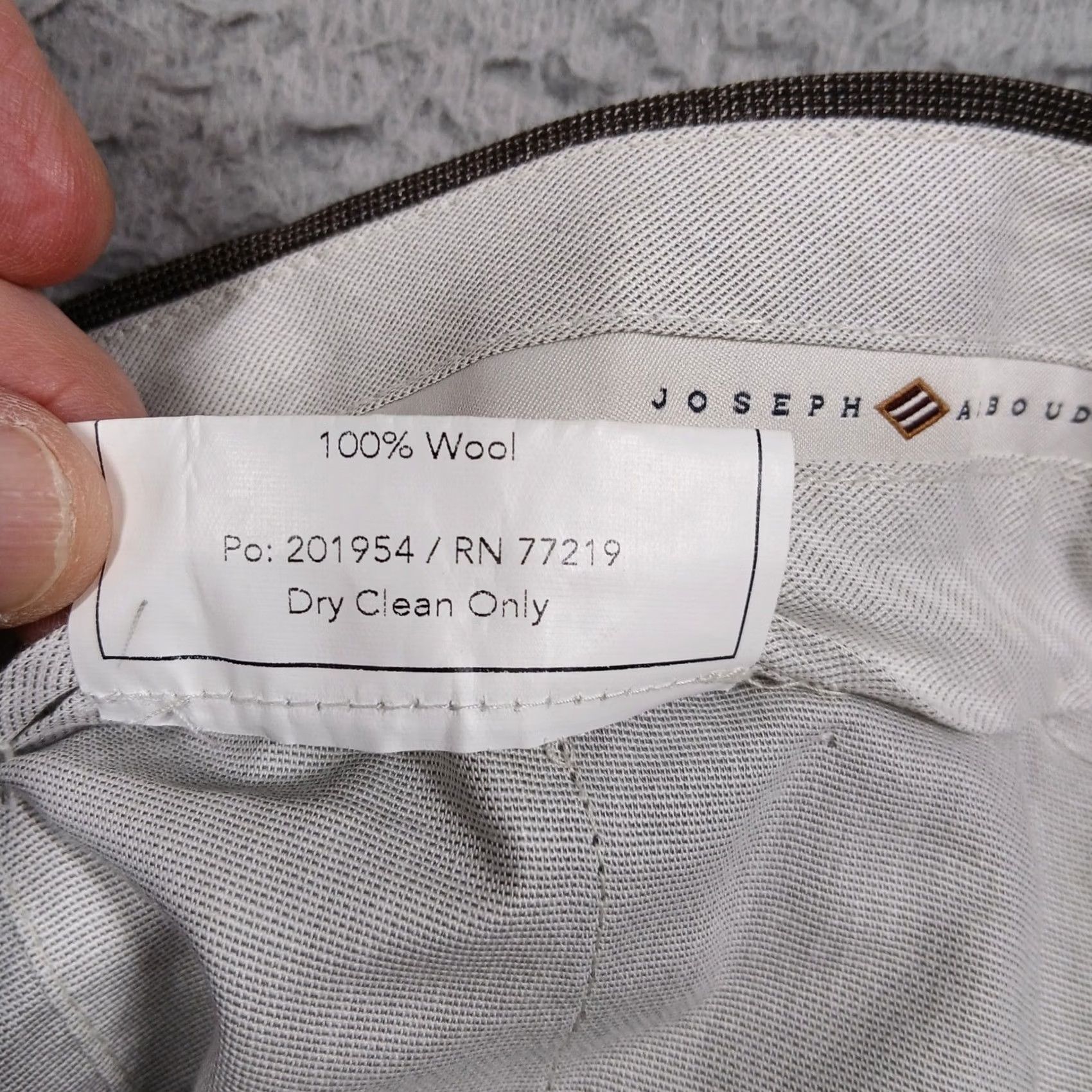 Joseph Abboud Joseph Abboud Heritage Dress Pants Men's 40 Gray Plaid Wool Reda Super 110's Flat Front Straight Inseam 33 in Regular Size US 40 / EU 56 - 5 Thumbnail