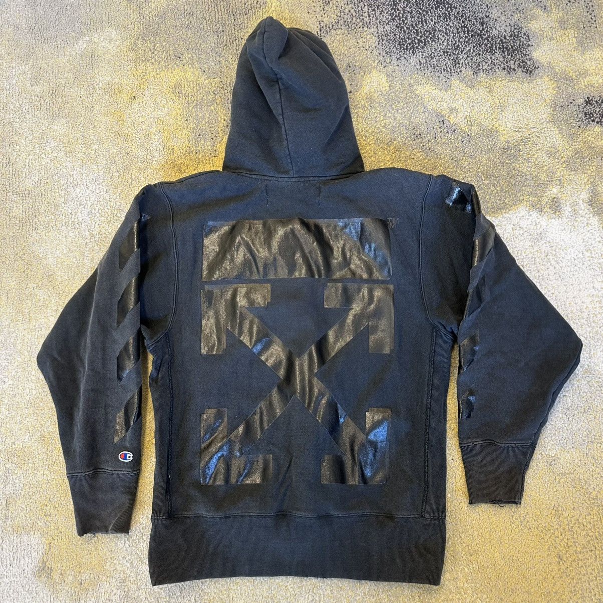 【OFF-WHITE】CHAMPION HOODIE BLACK BLACK OFFWHITE X CHAMPION HOODIE | HYPESTAGES Malaysia