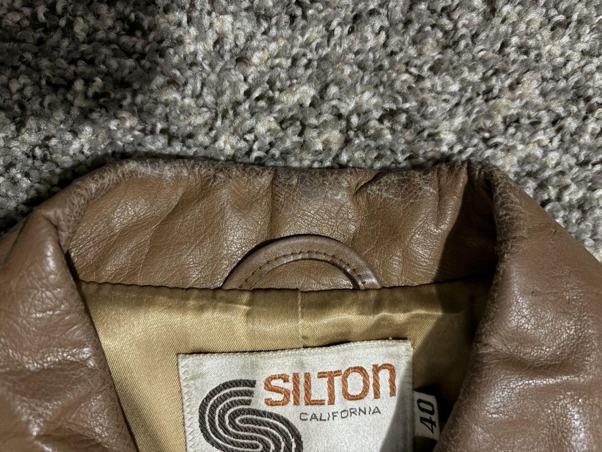Vintage Vintage Silton California Genuine Brown Leather Jacket Size US S / EU 44-46 / 1 - 12 Thumbnail