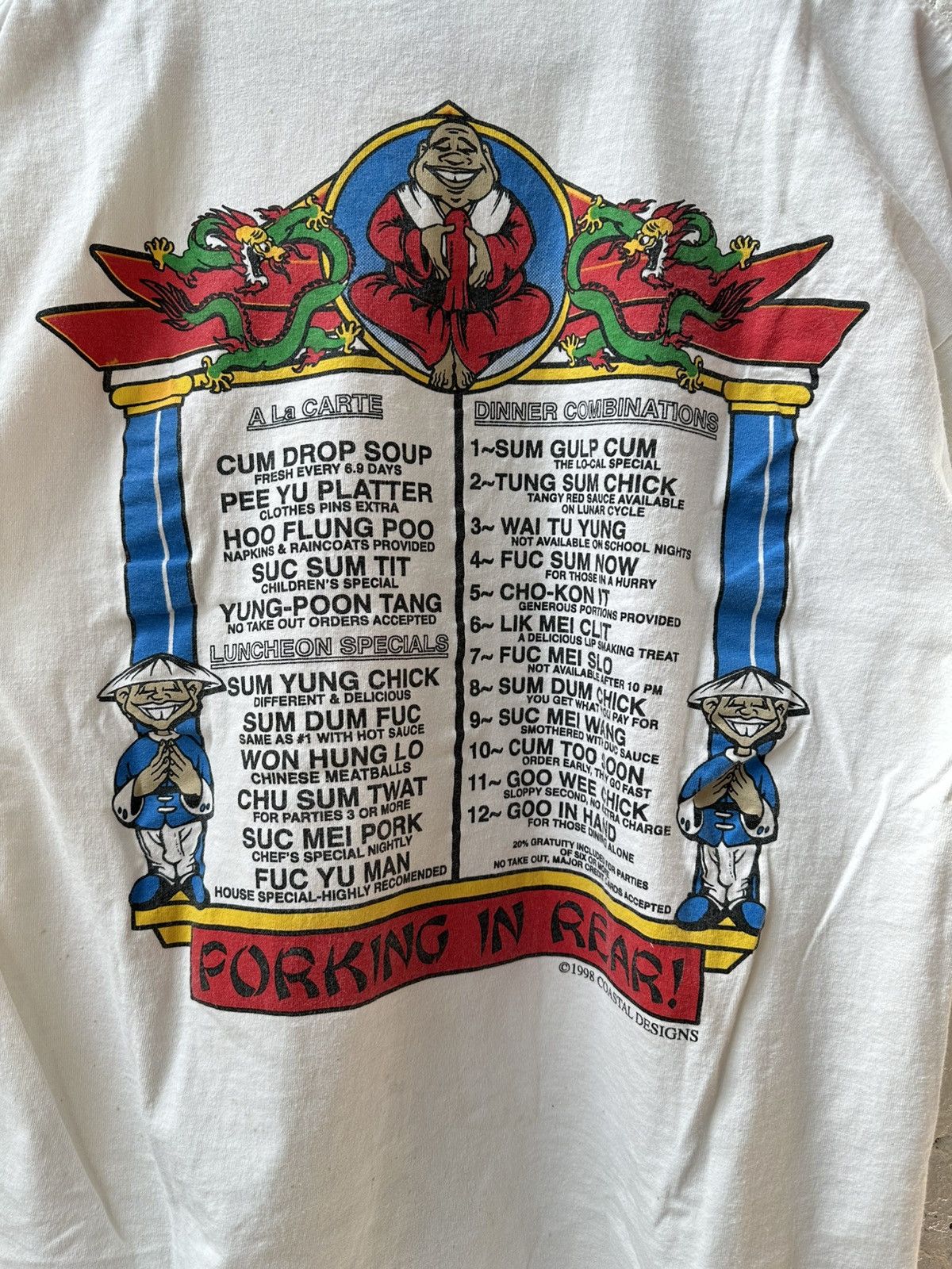 Vintage VINTAGE KONG GONGS MENU PERVERTED SHIRT Size US XL / EU 56 / 4 - 3 Thumbnail