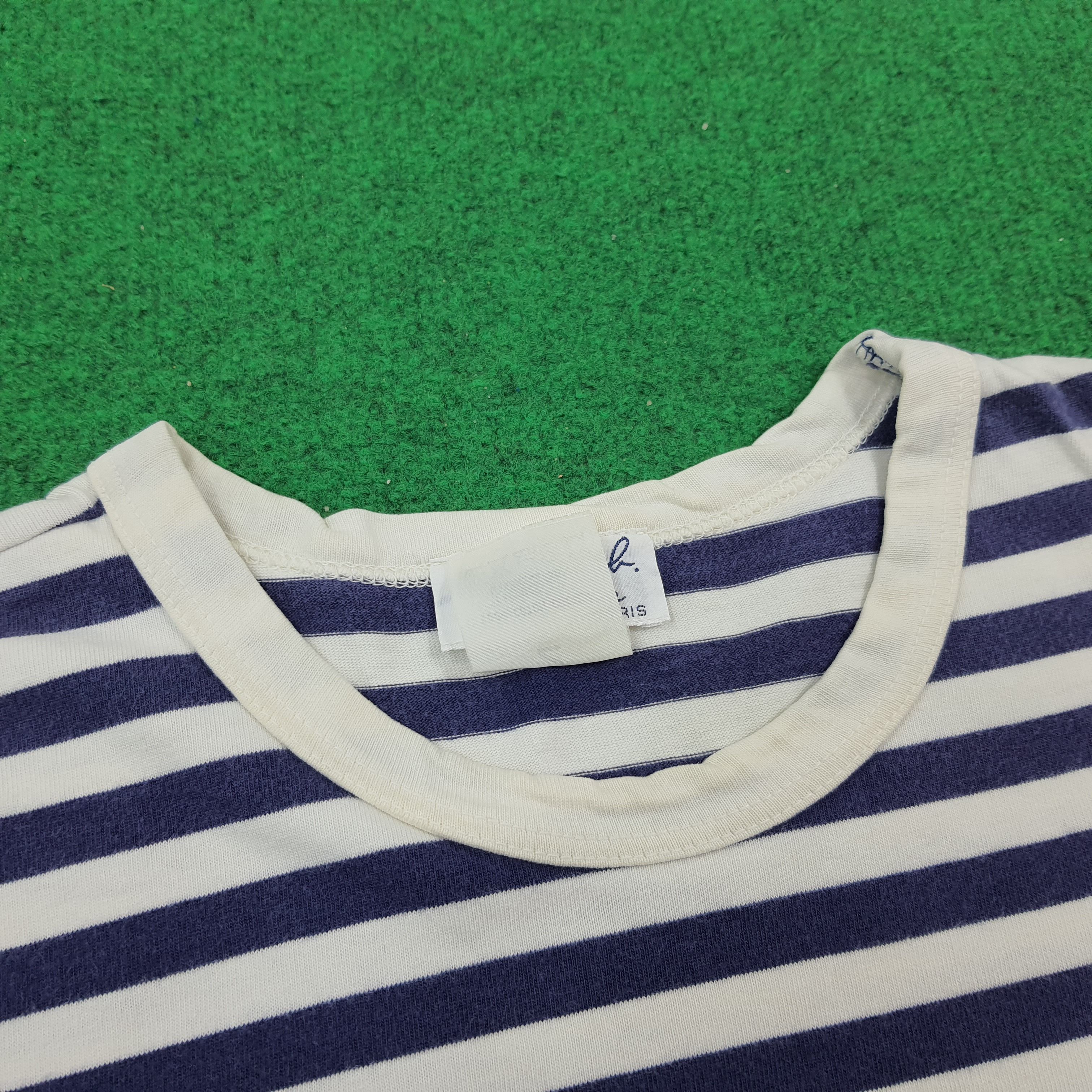 Designer × Vintage × agnes b. Vintage Agnes B. PARIS Stripes Designer Tshirt Size US M / EU 48-50 / 2 - 3 Thumbnail