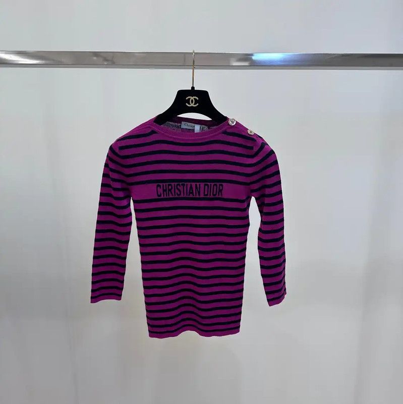 Dior Dior Striped Knit Sweater for Women 0089 Size S / US 4 / IT 40 - 1 Thumbnail