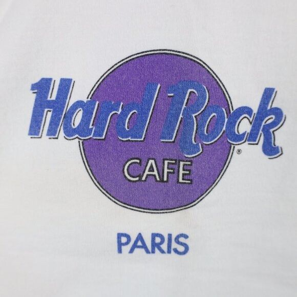 Hard Rock Cafe × Vintage Vintage 90s Hard Rock Cafe Paris Eiffel Tower T-Shirt Size US L / EU 52-54 / 3 - 5 Thumbnail