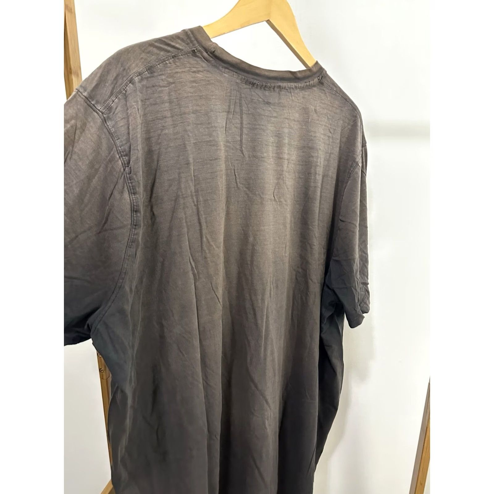 Vintage KING SIZE T-Shirt Men 4XL Black Grunge Workwear Distressed Worn VTG Gradient Sun Faded WIP Confidently Size US XXL / EU 58 / 5 - 5 Thumbnail