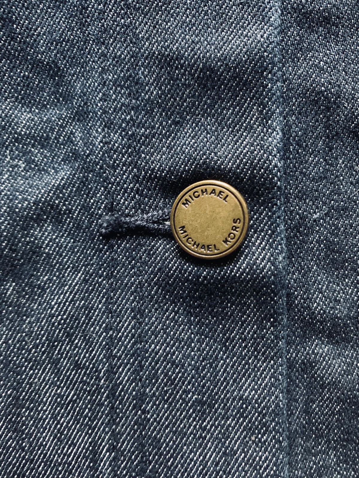 Michael Kors Michael Kors Dk Blue High Rise Button Down A Line Skirt 2 Size 26" / US 2 / IT 38 - 6 Thumbnail