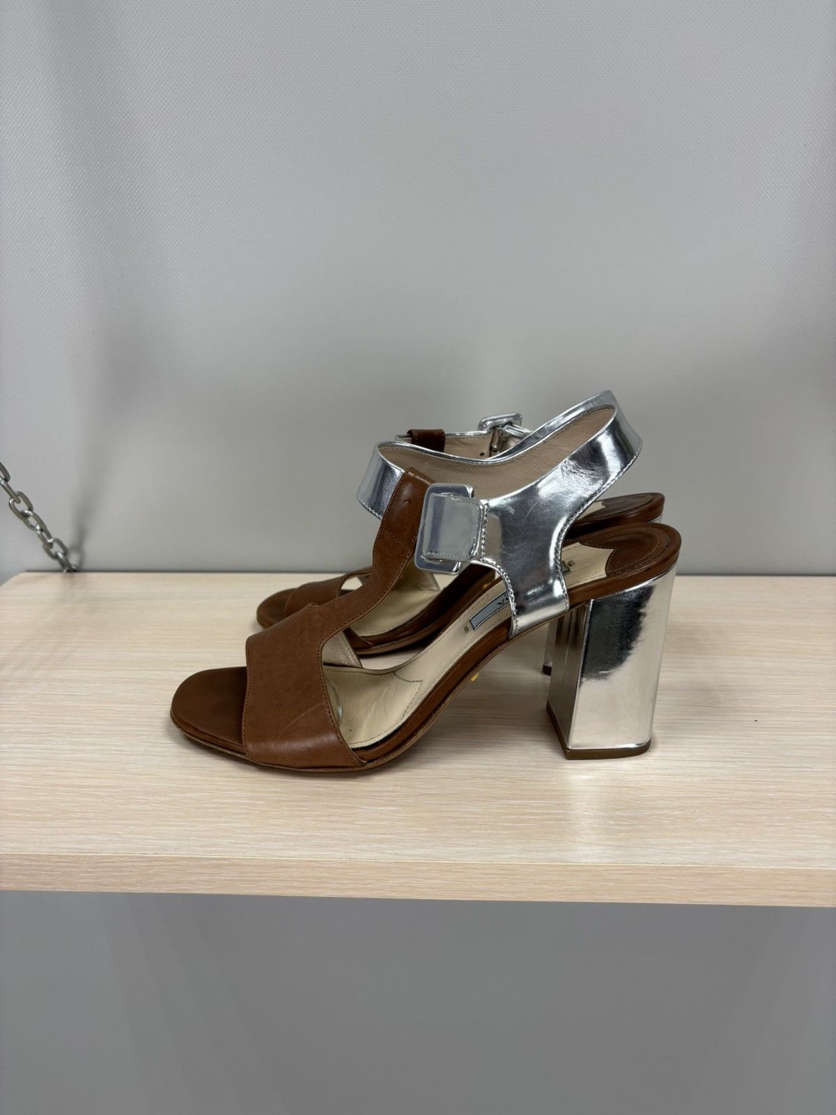 Prada Womens heels Prada Size 36 1/2 Color Brown Size US 6.5 / IT 36.5 - 5 Thumbnail