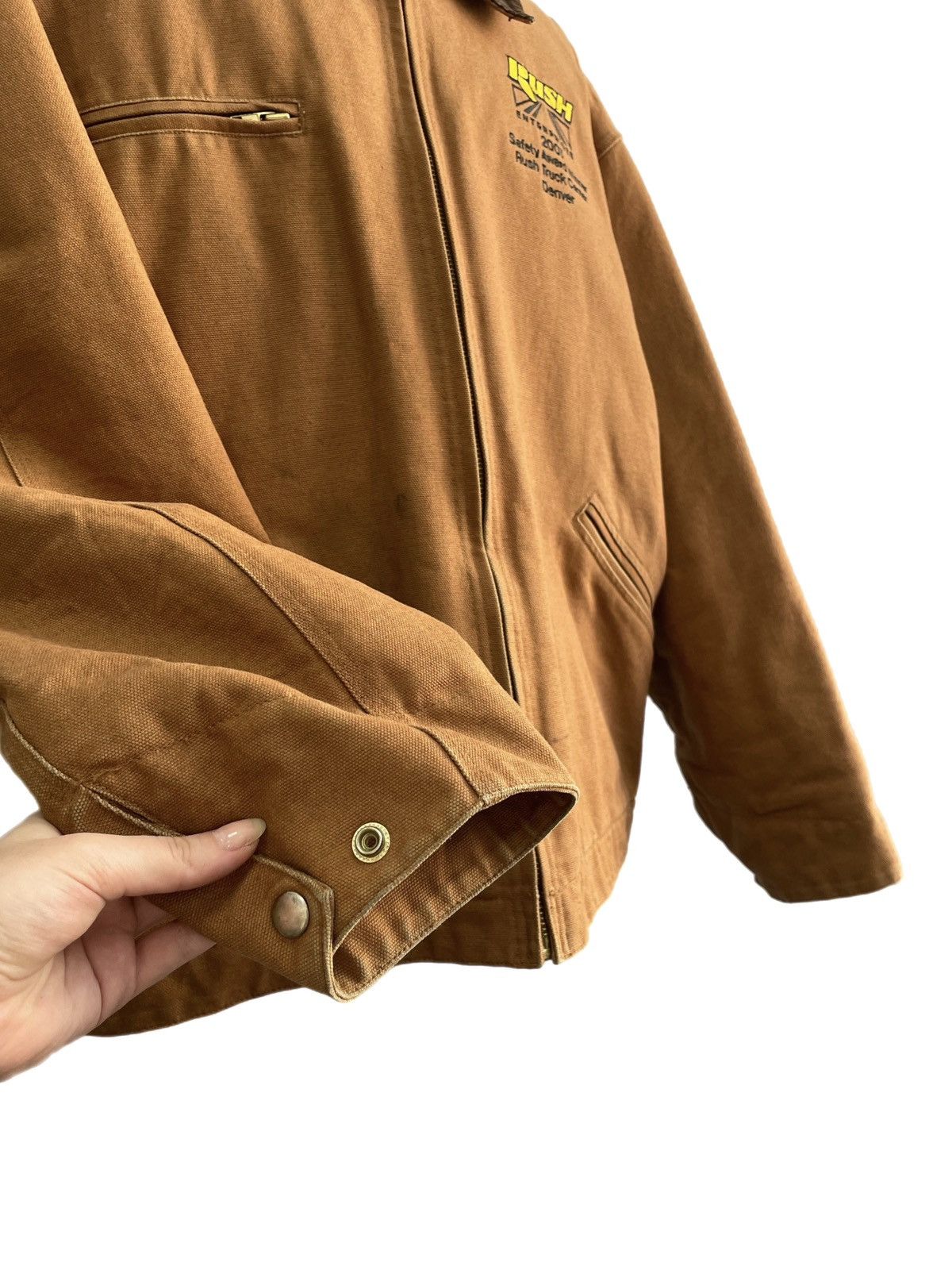 Carhartt Corner Stone Brown Workwear Jacket carhartt Embroidered y2k Size US L / EU 52-54 / 3 - 4 Thumbnail