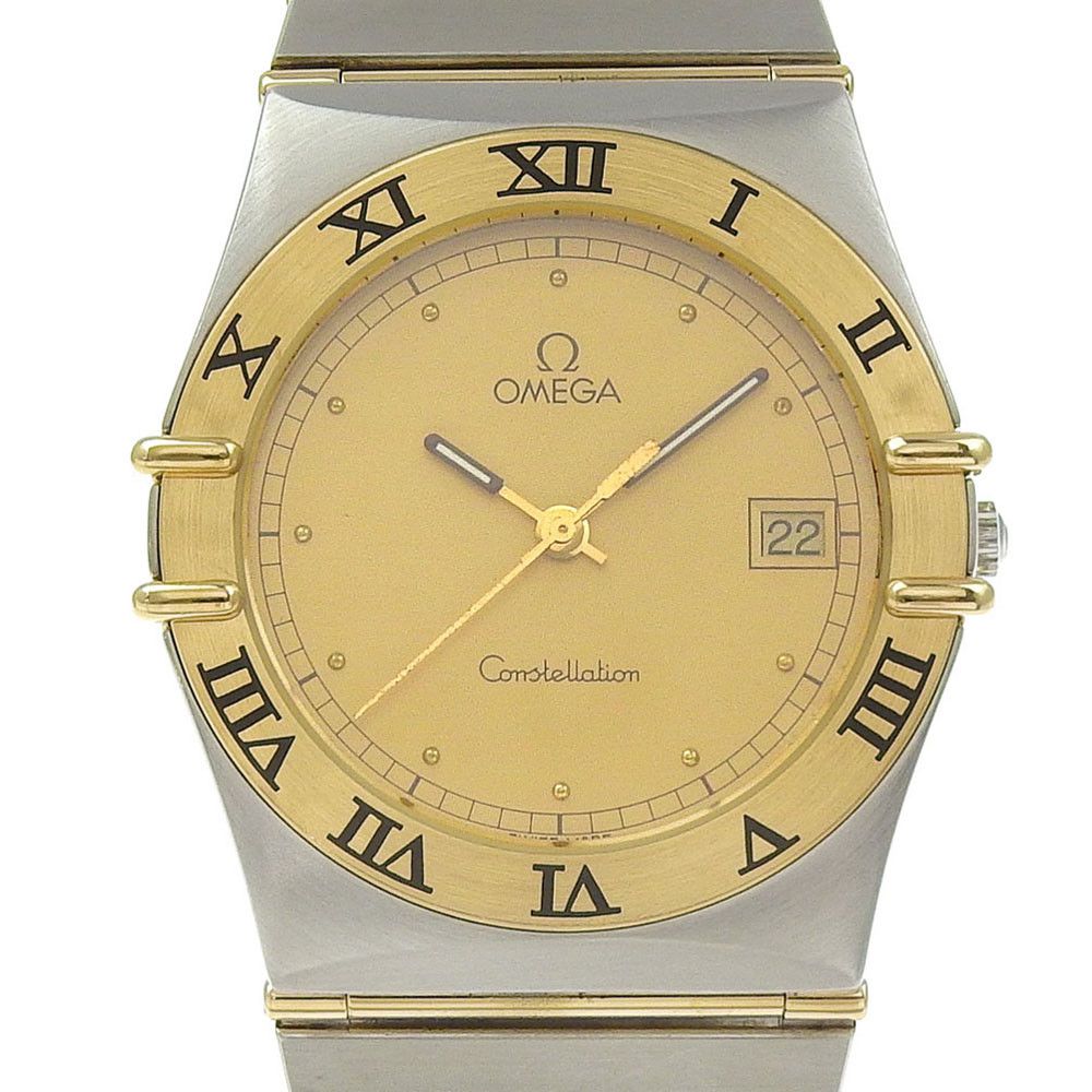 Omega Omega Constellation Date Quartz Watch Yg/ss Metal Other 1210 10 in Gold, Men's