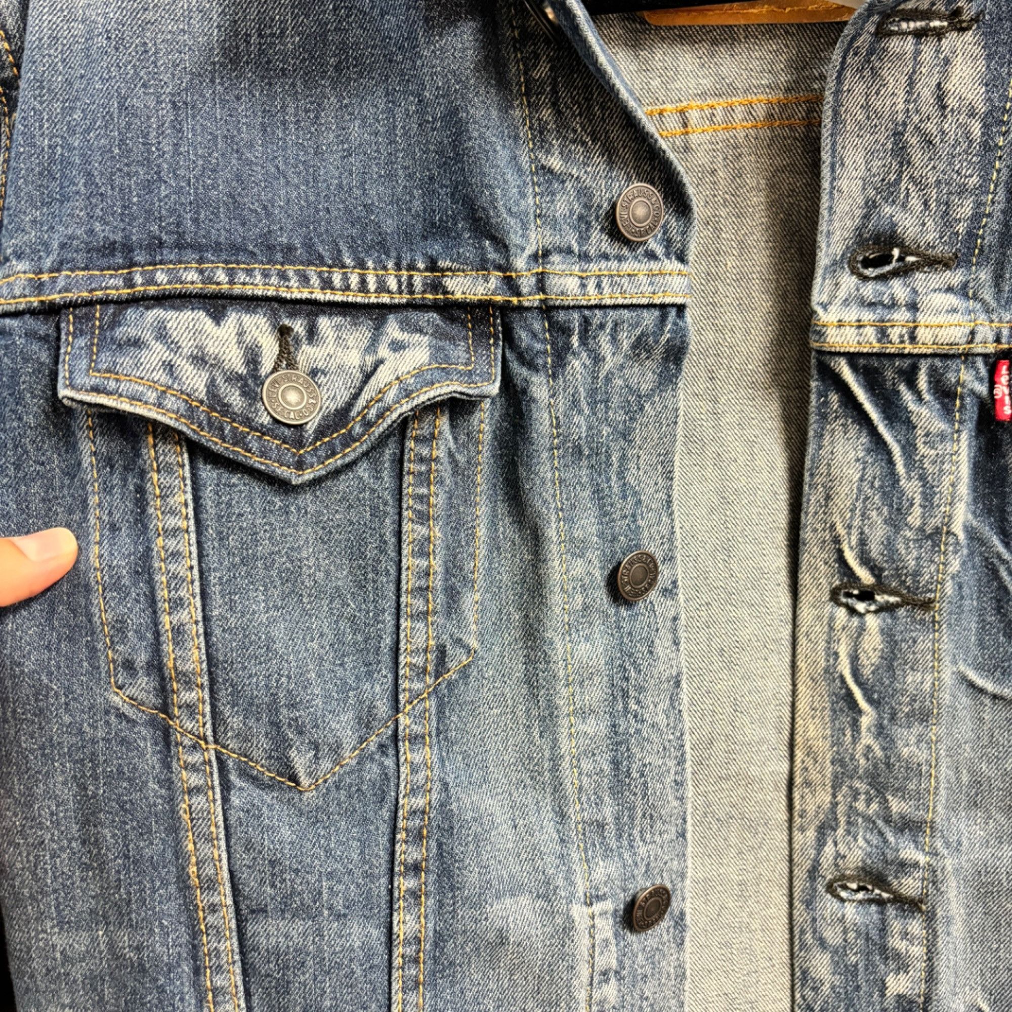 Levi's M - Levi’s Faded Dark Wash Denim Jacket Size US M / EU 48-50 / 2 - 5 Thumbnail