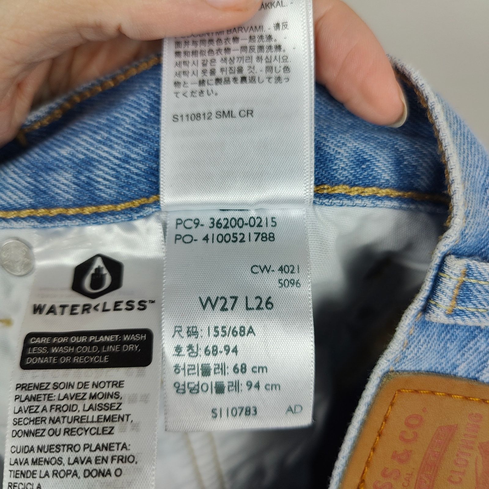 Levi's Levis 501 Jeans Womens 27 Ojai Ring Straight Leg Size 27" / US 4 / IT 40 - 9 Thumbnail