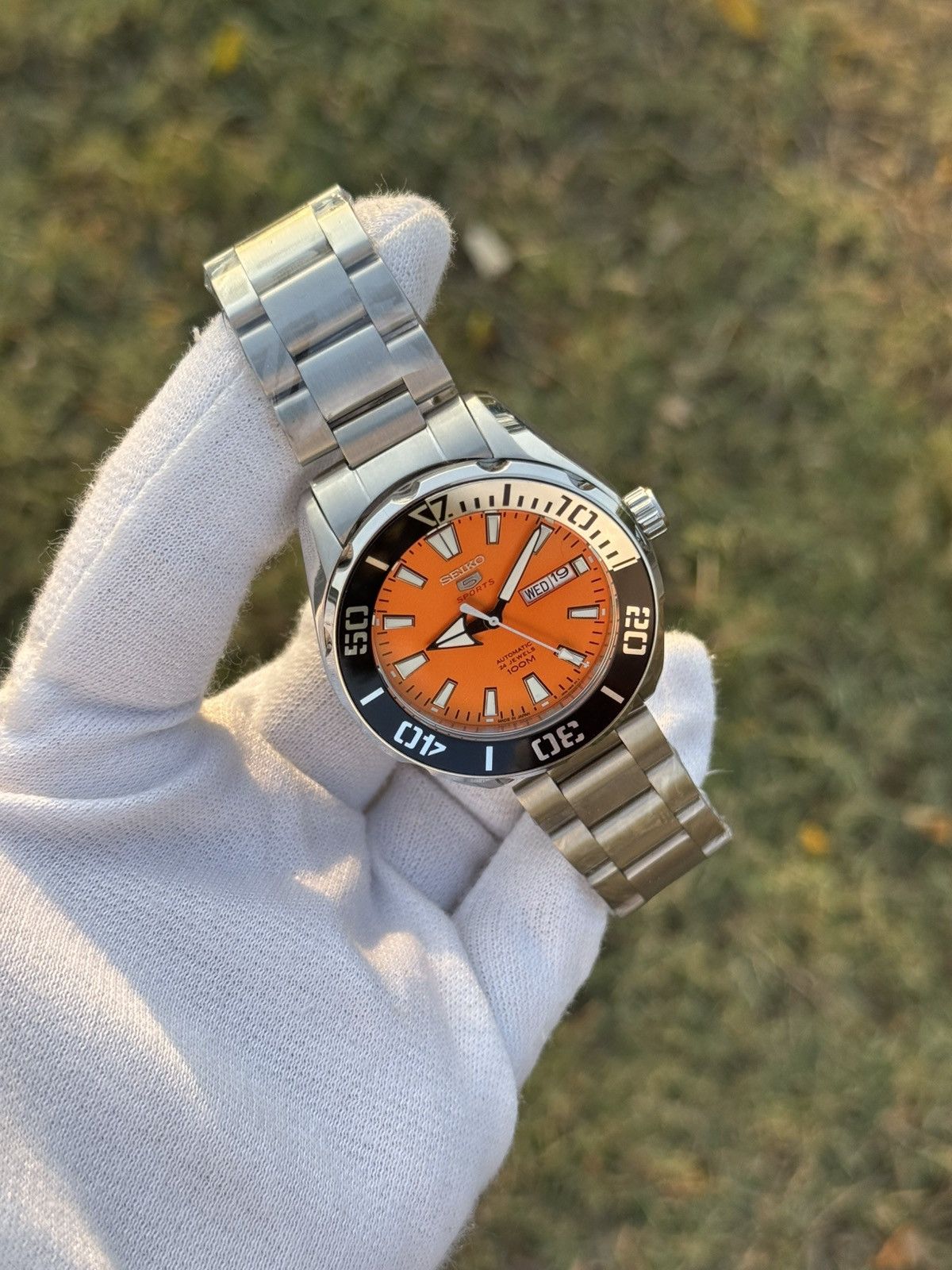Seiko Seiko 5 Sports – black Diver Bezel– Automatic men watch Size 38 - 13 Thumbnail