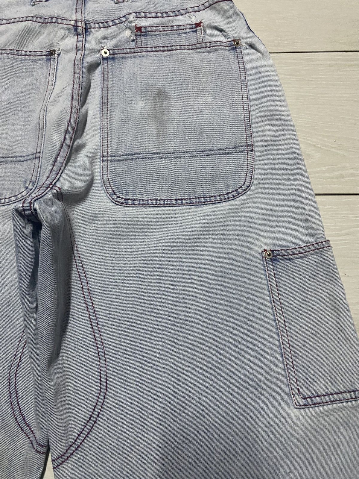 JNCO Vintge Japanese Amore Puro Faded Wash Carpenter Baggy Jeans Size US 30 / EU 46 - 10 Thumbnail