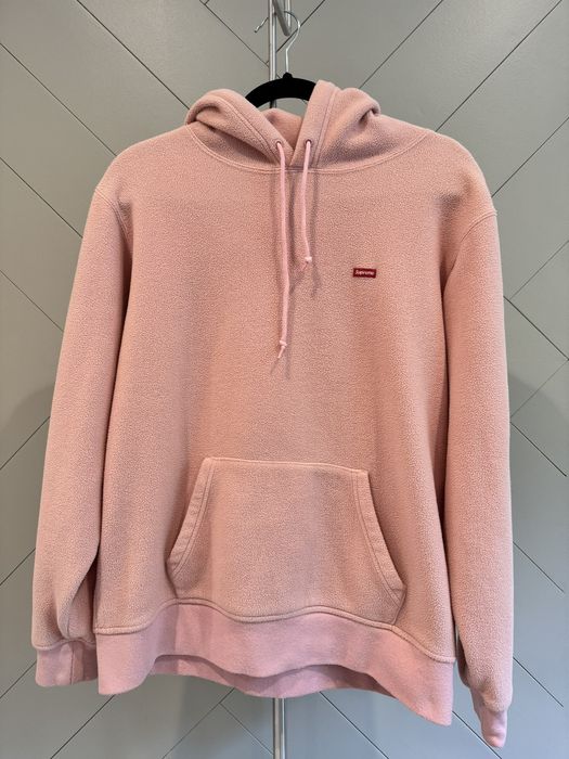 Supreme Supreme x polartec small box logo pink sweatshirt medium