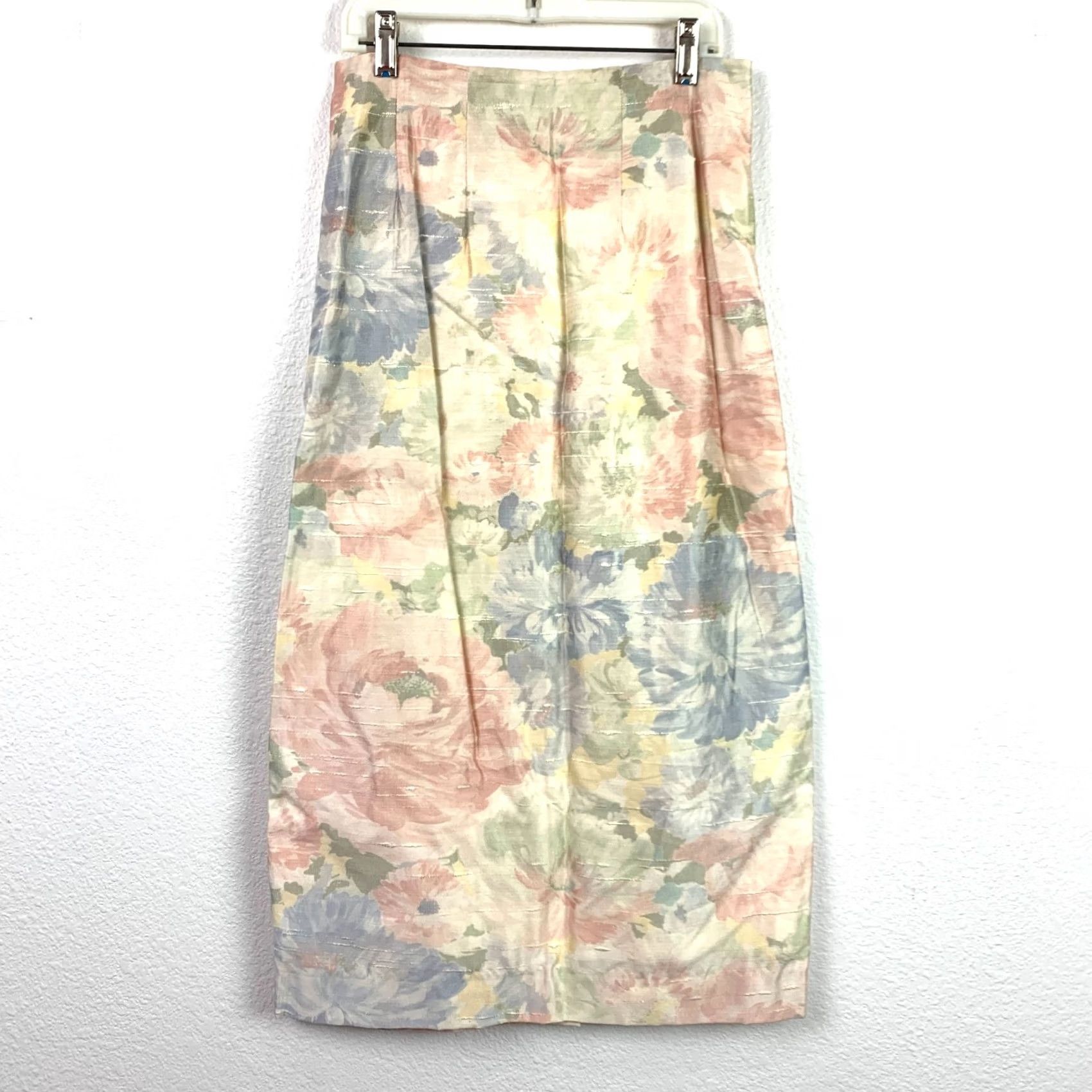 Vintage Vintage Watters & Watters Floral Cottagecore Tapestry Skirt Shirt Outfit Set 8 Size M / US 6-8 / IT 42-44 - 4 Thumbnail