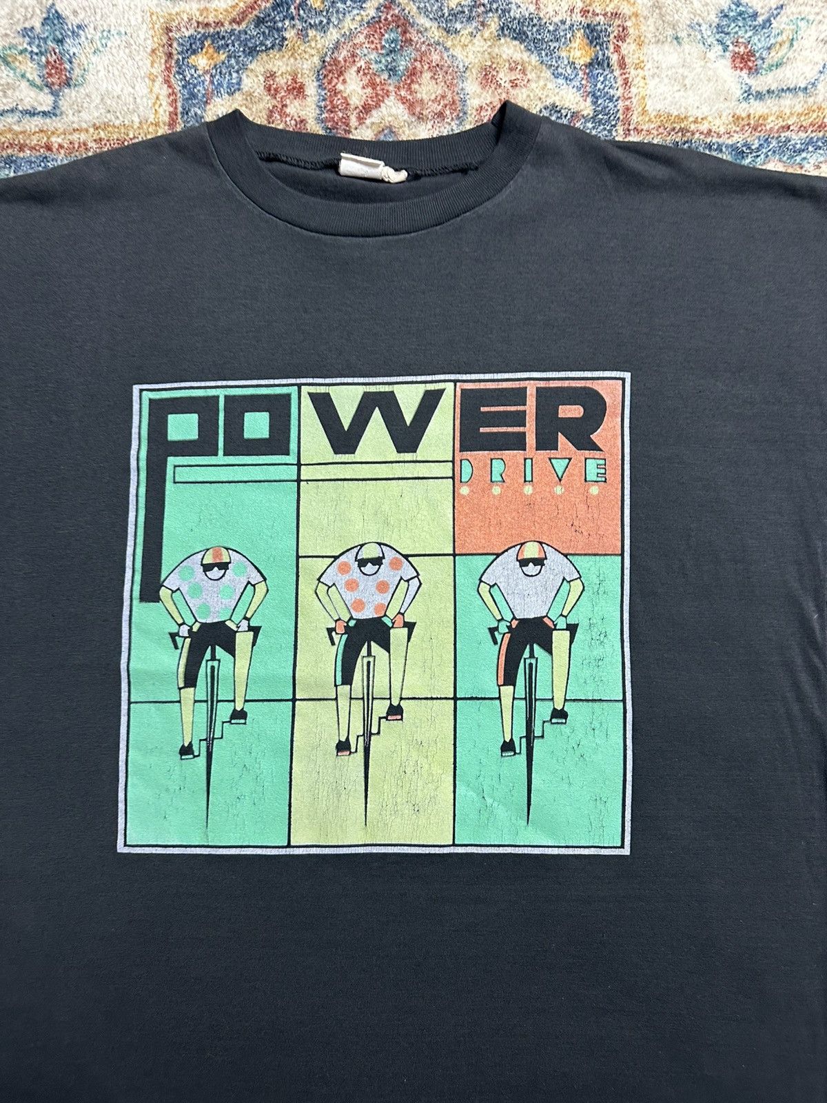Vintage Vintage 80s Power Drive Biker T-shirt Medium Size US M / EU 48-50 / 2 - 4 Thumbnail