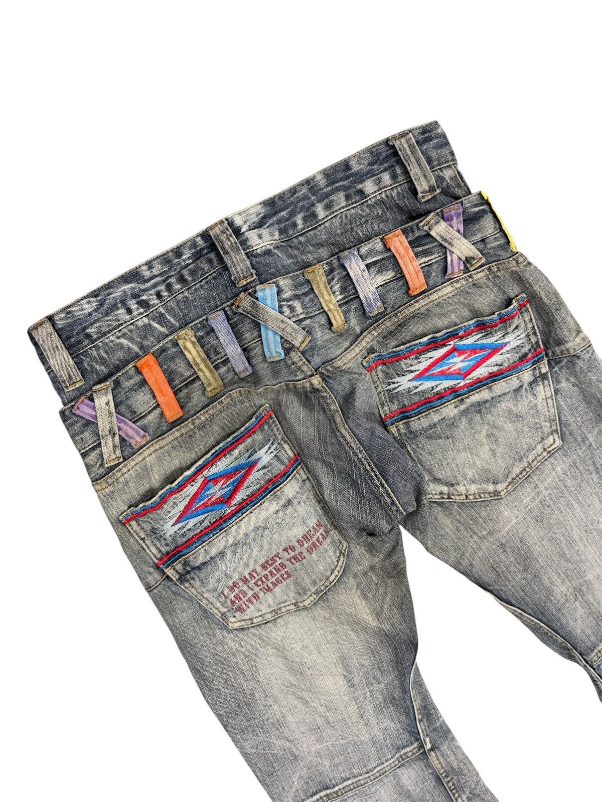 If Six Was Nine DOMINATE DOUBLE WAIST DISTRESSED JEANS Size US 32 / EU 48 - 6 Thumbnail