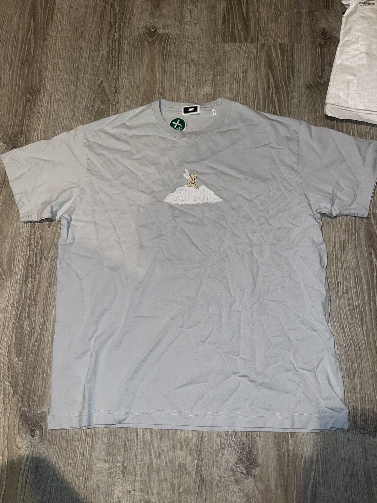 image of Kith Cupid Iii Vintage Tee - Mist in Grey, Men's (Size XL)