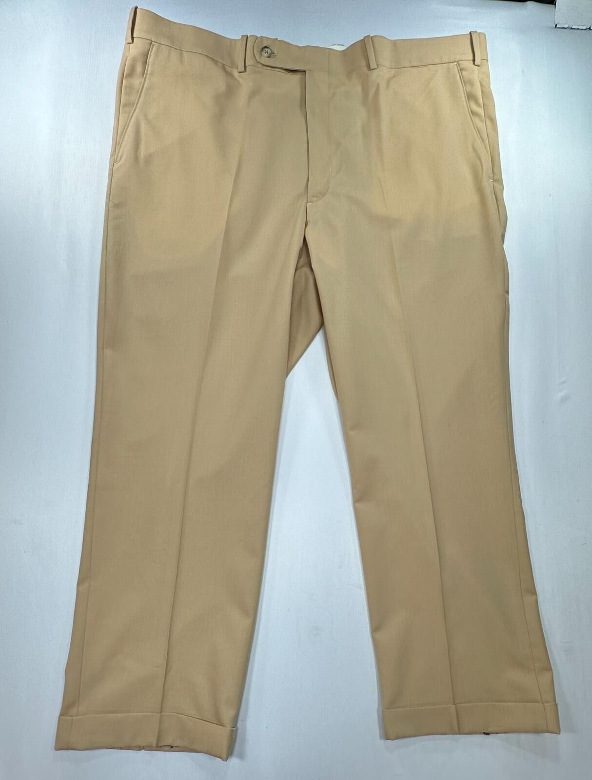 Tom James Tom James Royal Classic Dress Pants Mustard Yellow Men 40/28 Size US 40 / EU 56 - 1 Thumbnail