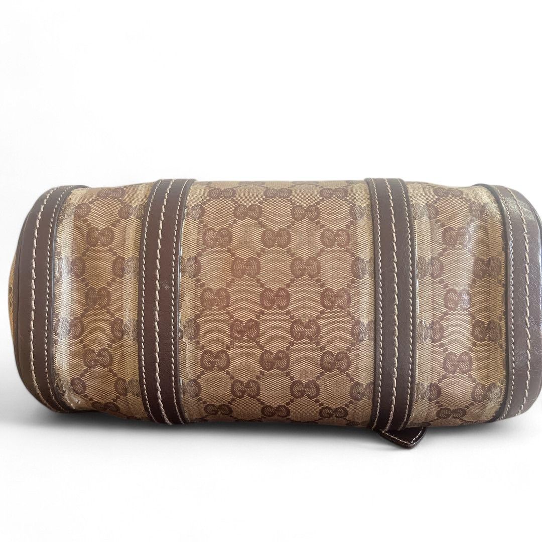 Gucci Gucci - Handbag Heart Ribbon Monogram Brown Leather Size ONE SIZE - 7 Thumbnail