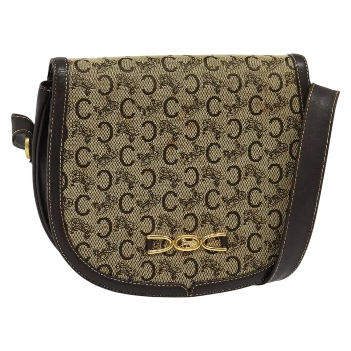 Celine CELINE C Sulky Shoulder Bag Canvas Beige Gold Size ONE SIZE - 1 Thumbnail