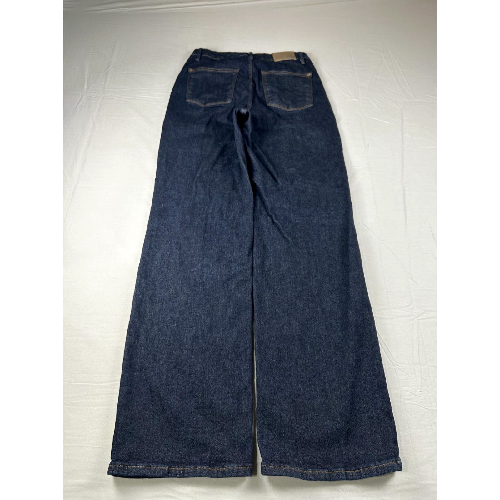 Denime Judy Blue Jeans Womens 9/29 Blue Wide Leg Denim 28X31 Relaxed Stretch Pockets Zip Fly High Rise Vintage No Size 30" / US 8 / IT 44 - 2 Thumbnail