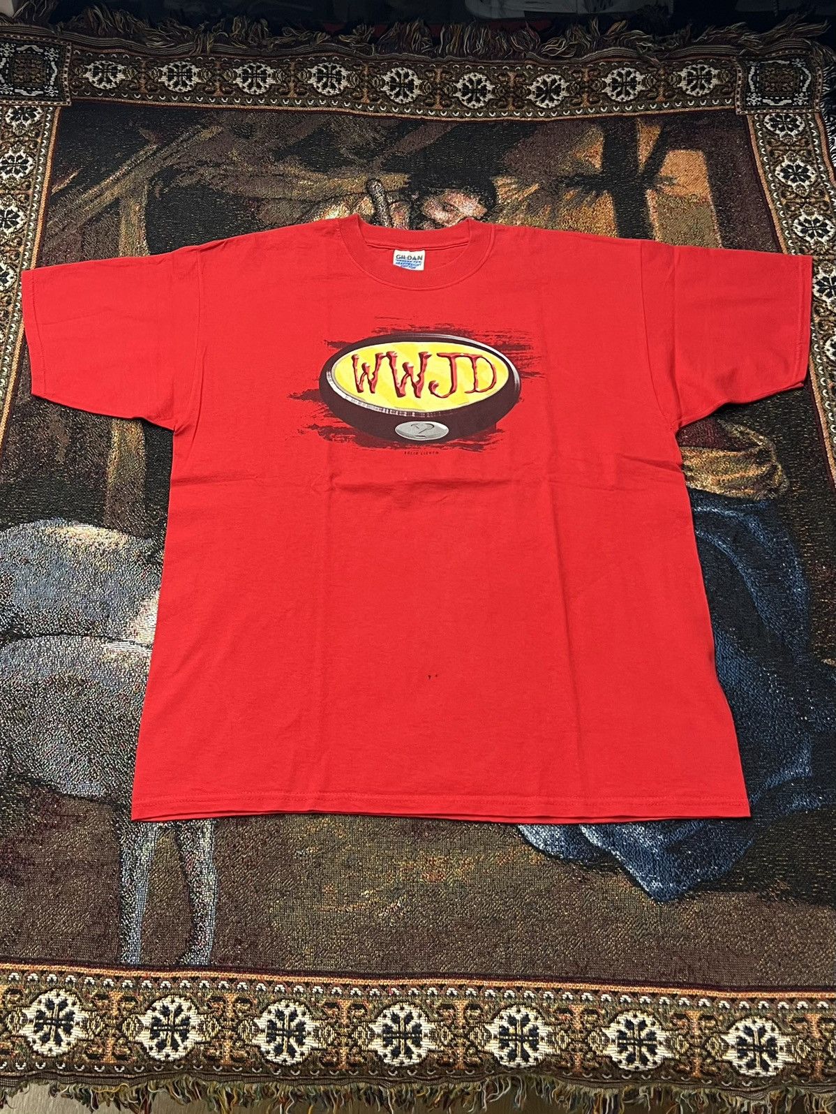Vintage Vintage WWJD Jesus Tee Size US XL / EU 56 / 4 - 3 Thumbnail