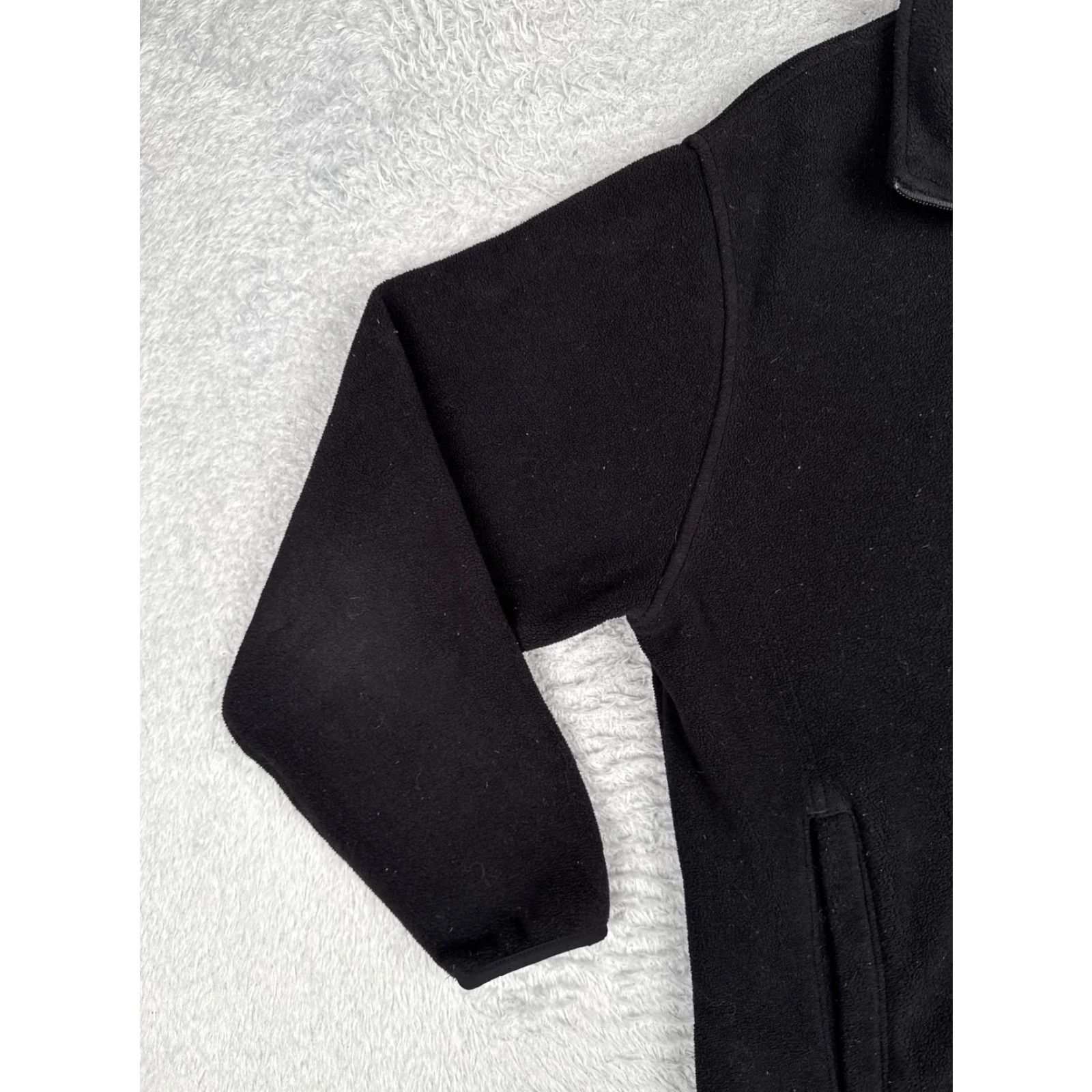 Vintage Woolrich Jacket Womens Large Black Fleece Full Zip Pockets Outdoor Hiking Warm - Womens Jacket - Black - Woolrich Size L / US 10 / IT 46 - 3 Thumbnail