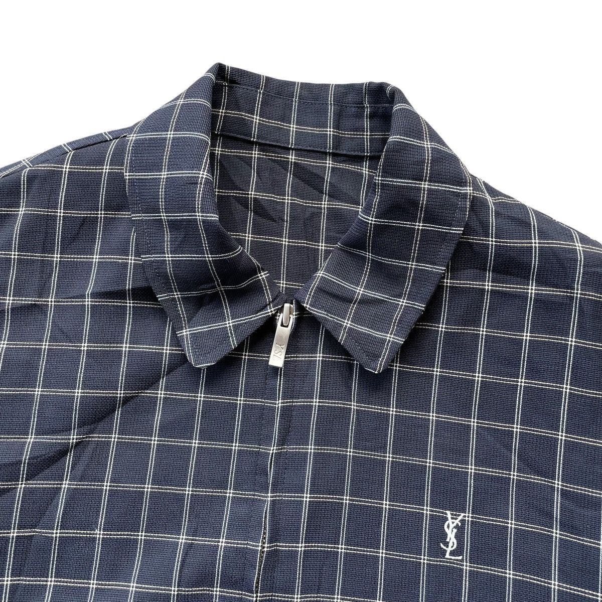 Yves Saint Laurent チェック柄ジャケット 白黒 Yves Saint Laurent チェック柄ジャケット 白黒