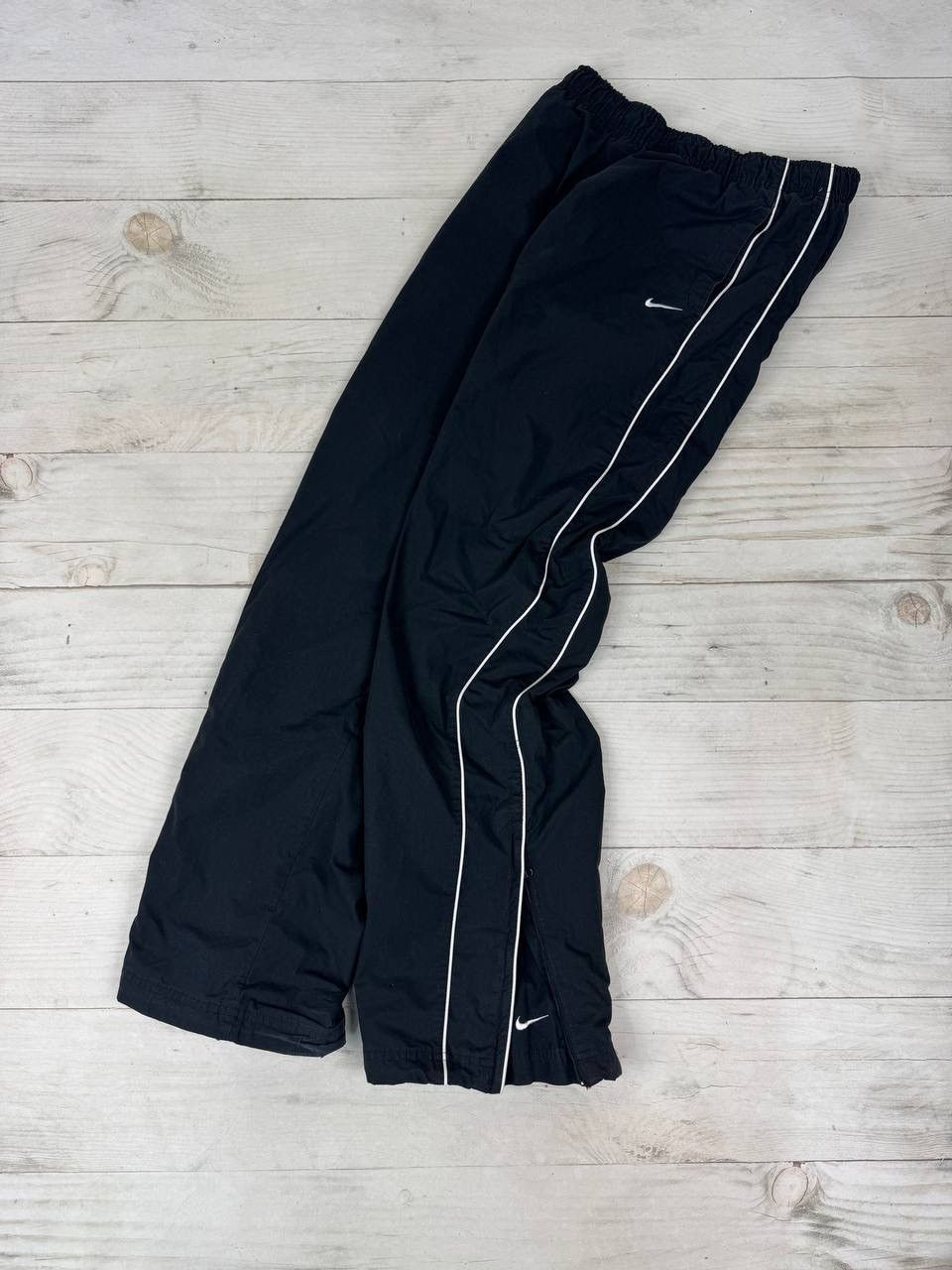 Vintage Nike Track Pants Nylon Y2K 00s Swoosh Striped