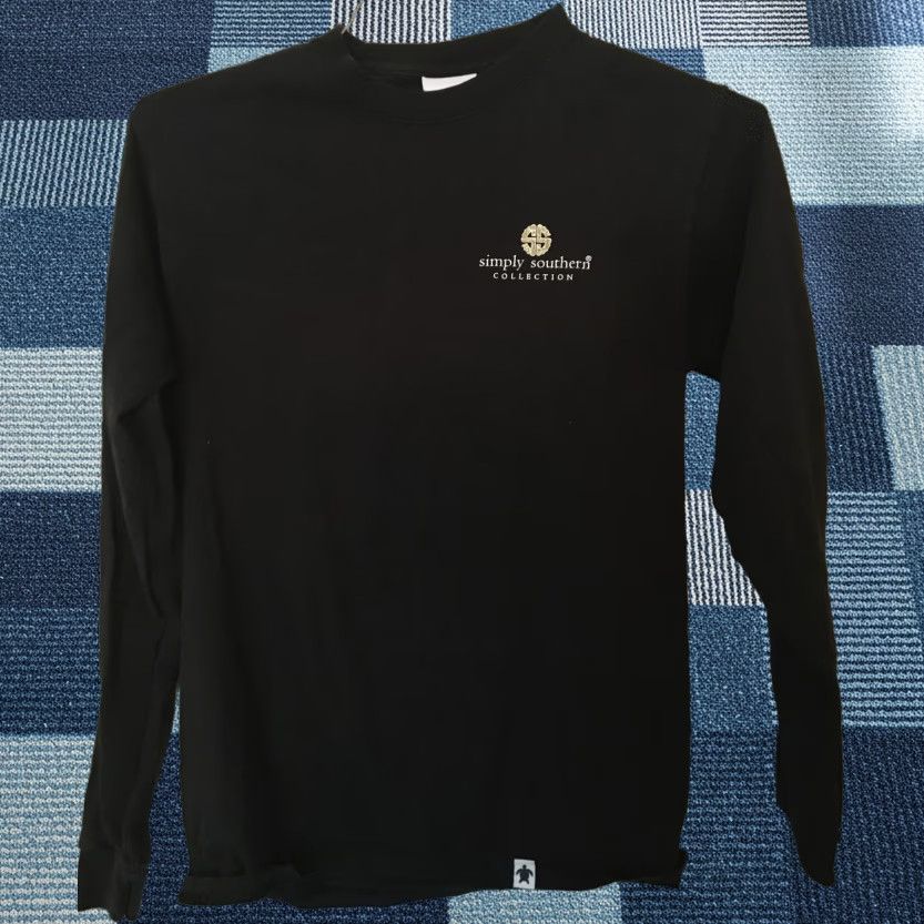 Vintage Simply Southern Shirt Women's Black Gold Pineapple Long Sleeve Sz S Size S / US 4 / IT 40 - 1 Thumbnail