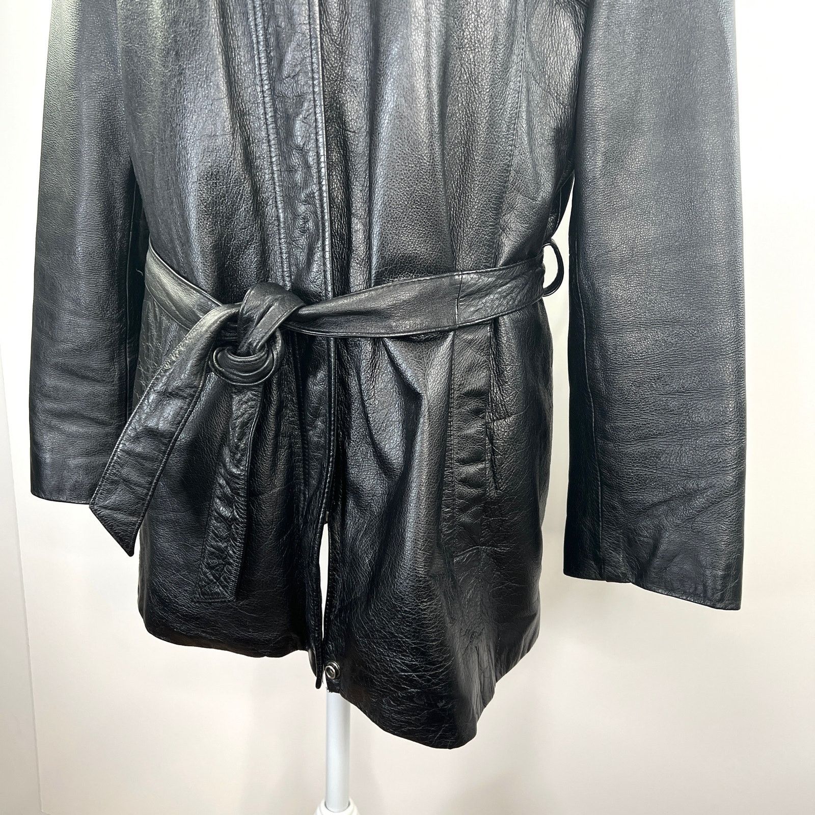 Wilsons Leather Wilsons Leather Belted Jacket Black Size L / US 10 / IT 46 - 8 Thumbnail