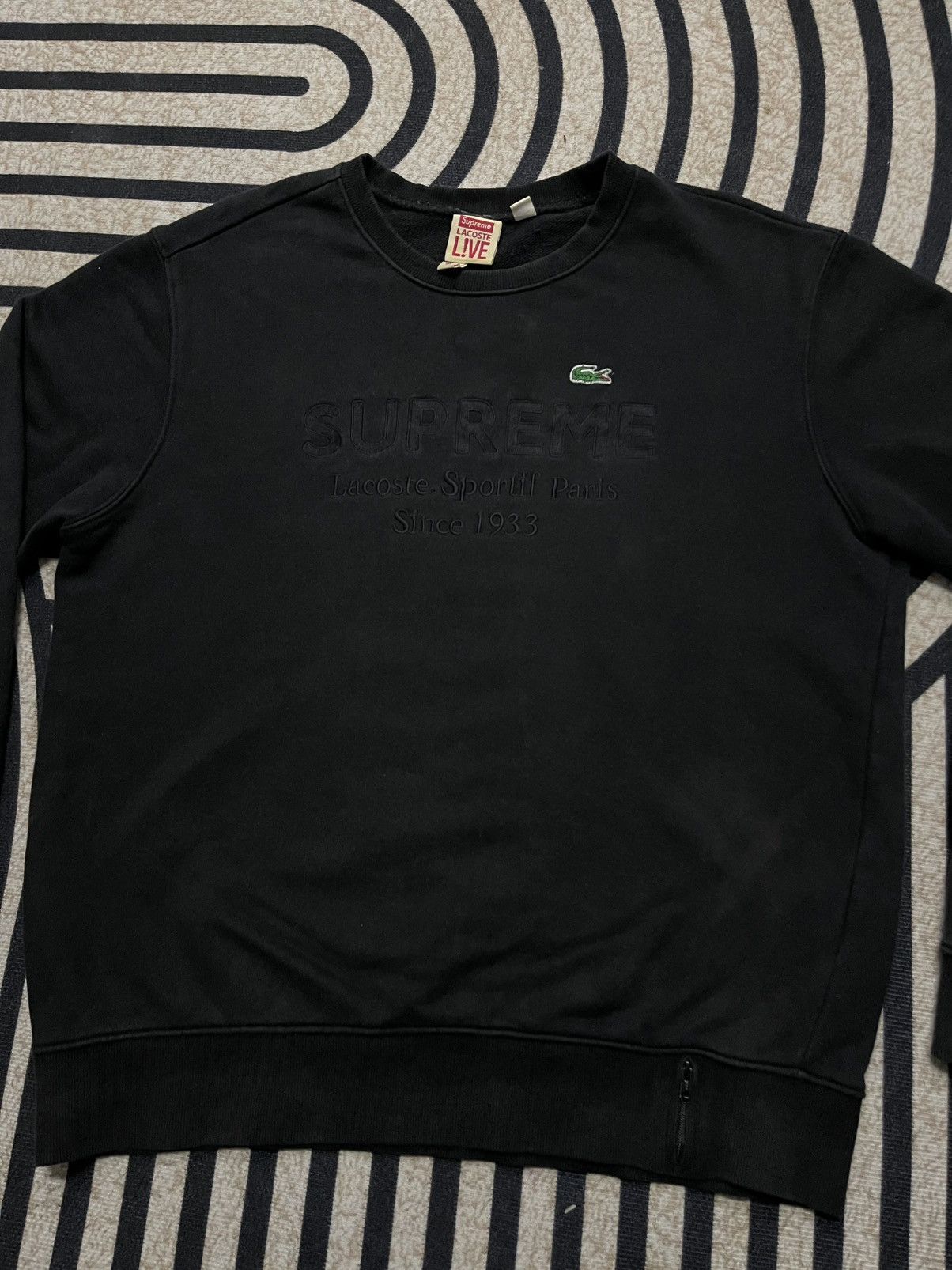Lacoste × Supreme SUPREME X LACOSTE SWEATSHIRT EMBROIDERED LOGO DISCOLOURED Size US M / EU 48-50 / 2 - 5 Thumbnail