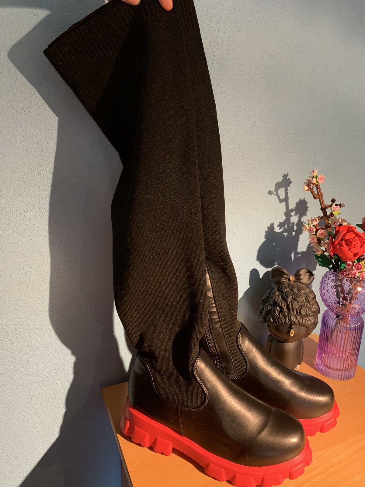 Vintage long sock boots Size US 9.5 / IT 39.5 - 1 Thumbnail