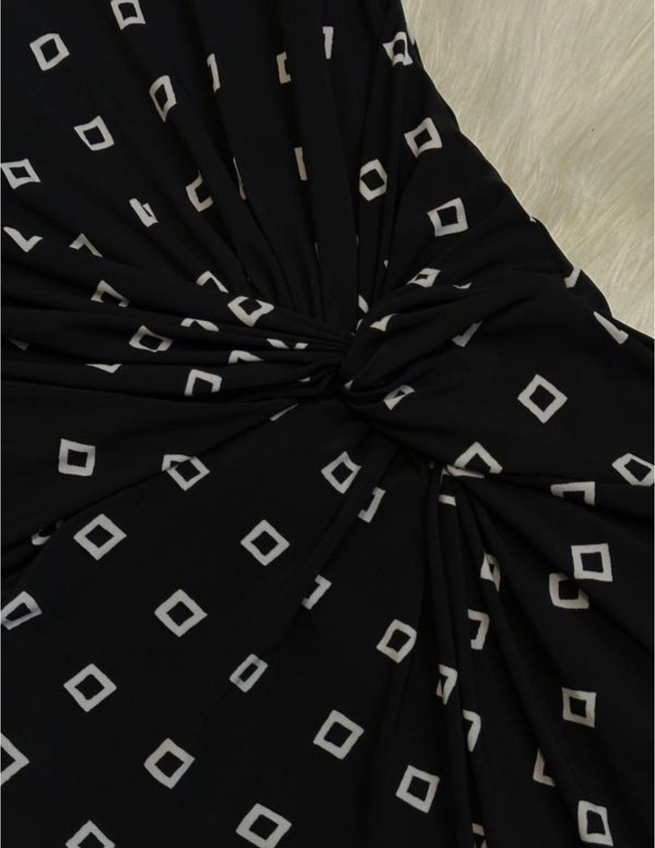 Polo Ralph Lauren LAUREN RALPH LAUREN | Black Geometric Square Print Twist Size M / US 6-8 / IT 42-44 - 4 Thumbnail
