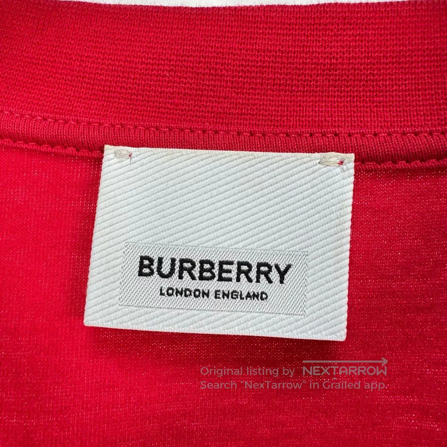Burberry Burberry Red Short Sleeve T. Size US L / EU 52-54 / 3 - 6 Thumbnail