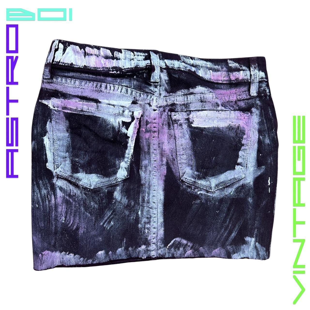 Other ASTROBOI* PAINTED WAXED DENIM MINI SKIRT Size 25" / US 0 / IT 36 - 4 Thumbnail