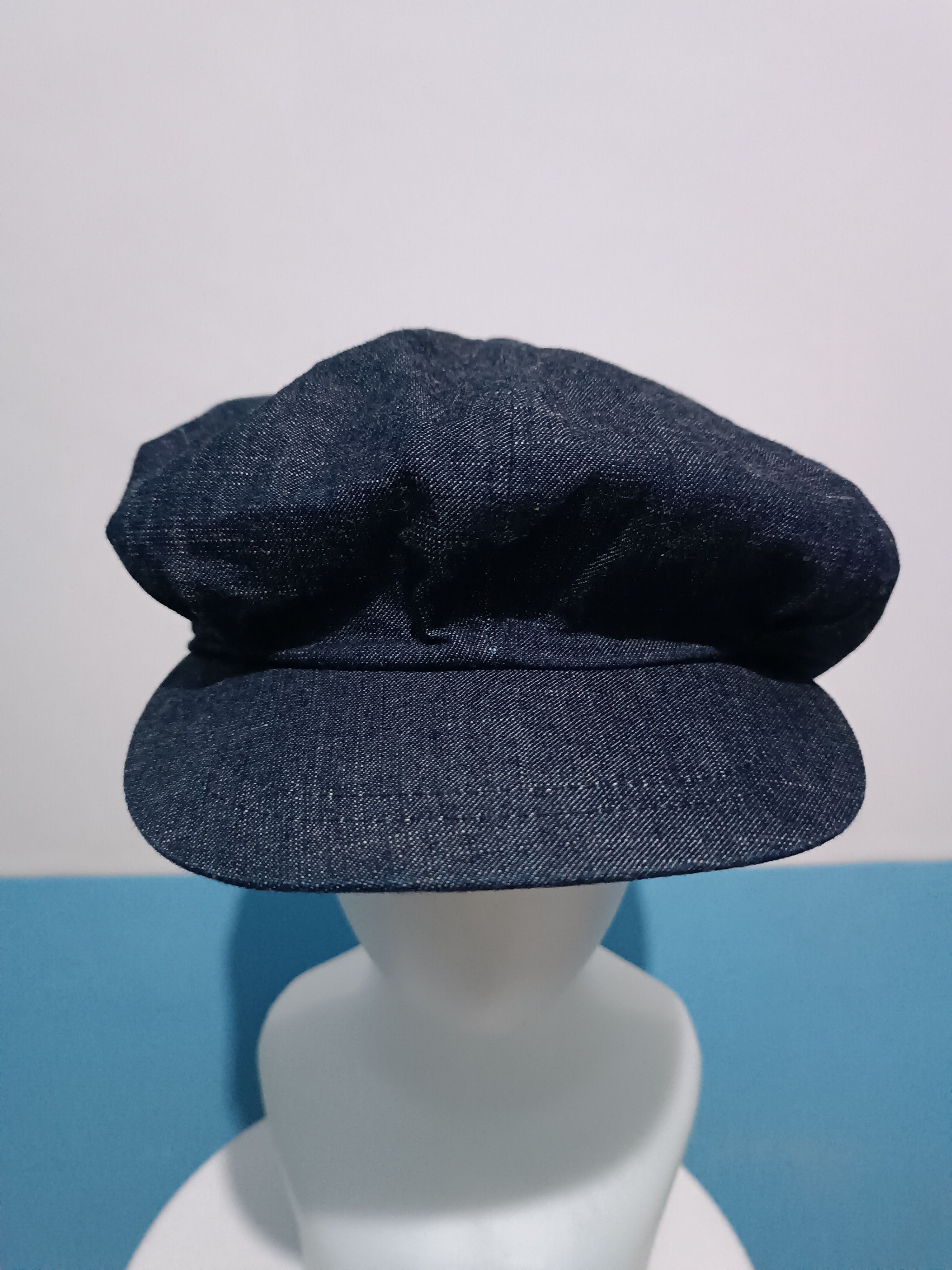 Japanese Brand Japanese Deep Blue Denim Baker Boy Hat Size ONE SIZE - 4 Thumbnail