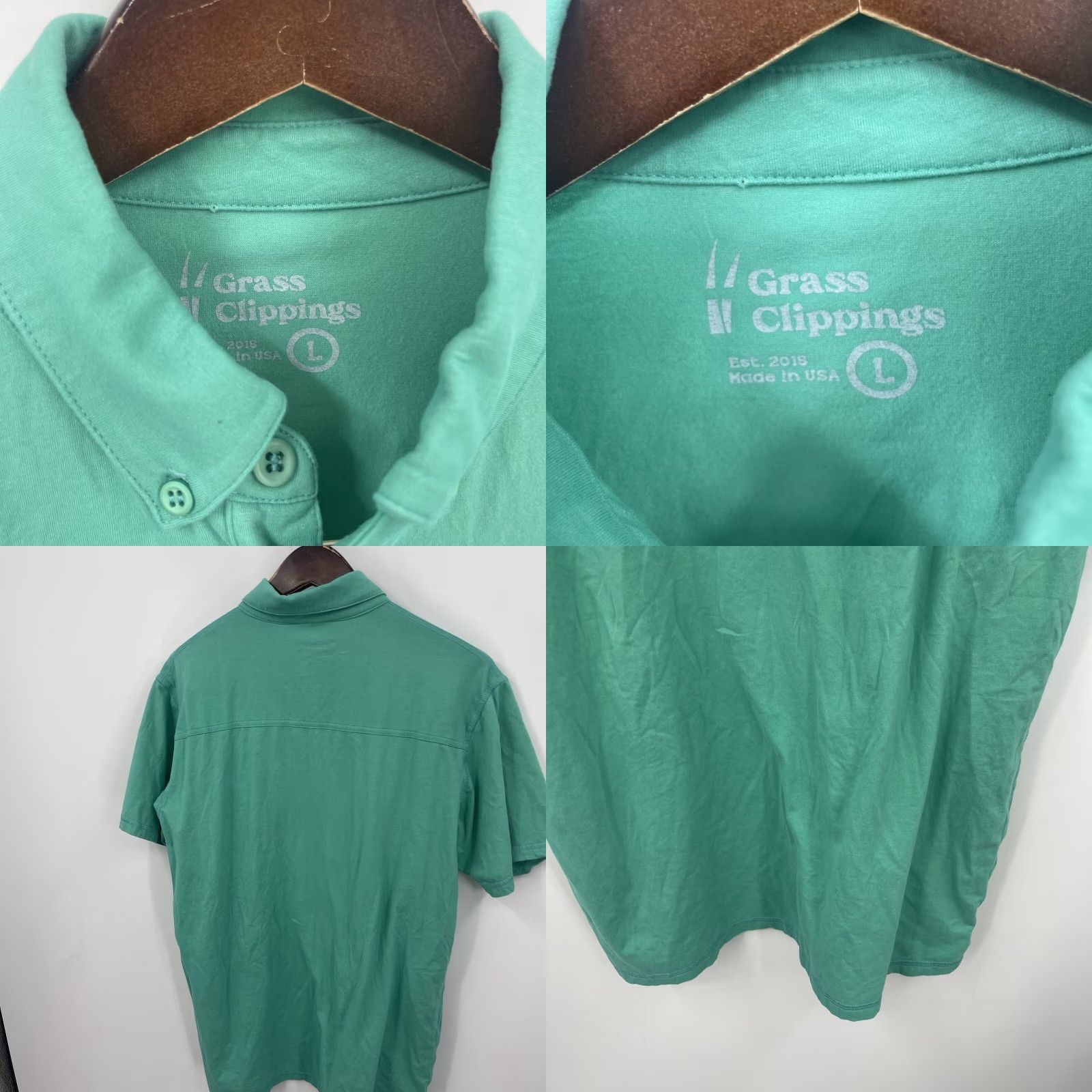 Vintage Grass Clippings Polo Shirt Men Large Green Golf Casual Dad Shirt Polo Shirt Green Grass Clippings Men Large Vintage No Size US L / EU 52-54 / 3 - 8 Thumbnail
