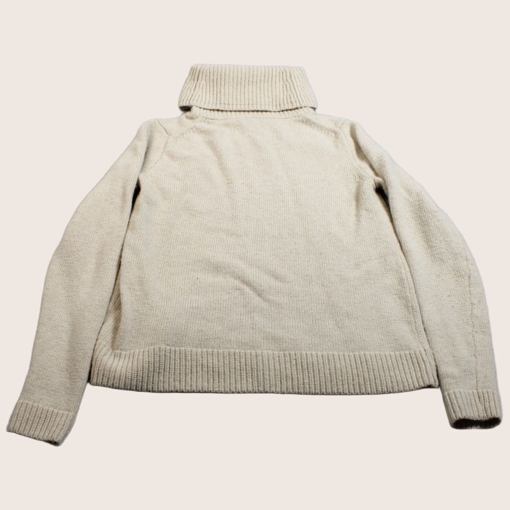 J.Crew J.CREW Womens Small White Turtleneck Merino Wool Blend Cozy Heritage Size S / US 4 / IT 40 - 1 Thumbnail