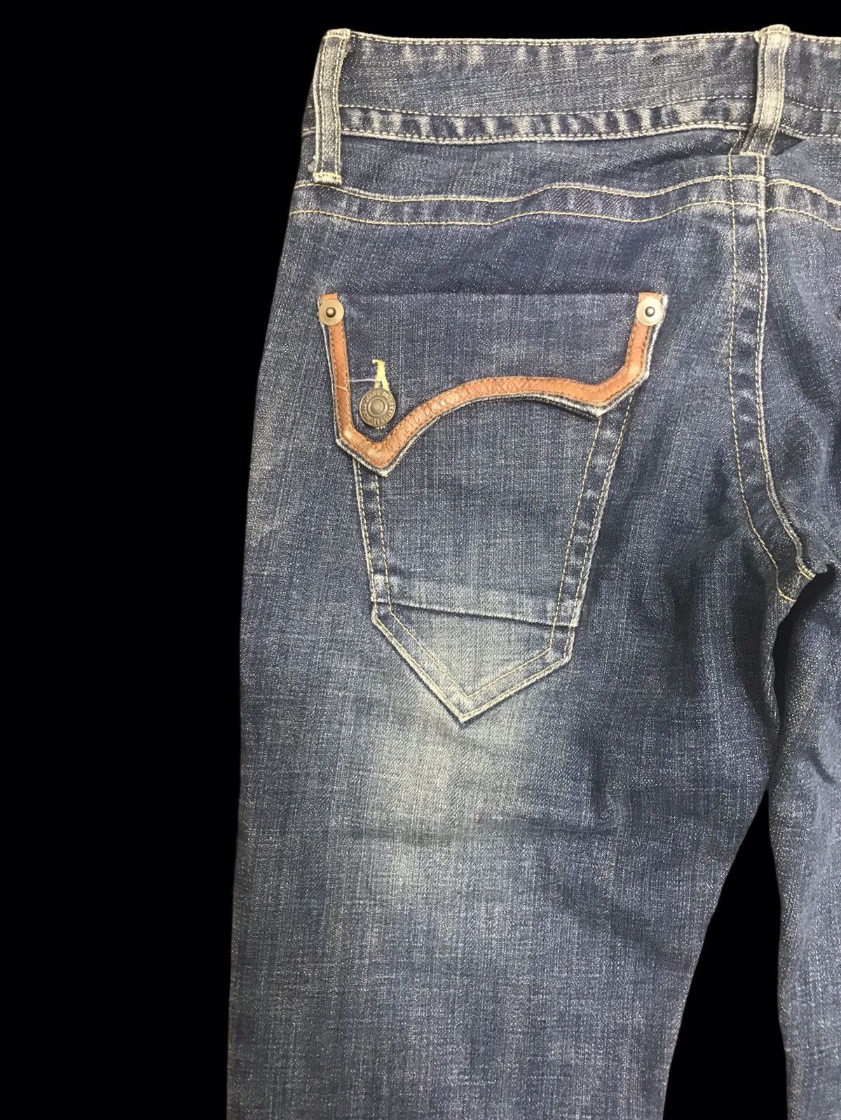 Designer × Japanese Brand 💥FLARE💥EDGE ON ALL MULTIPOCKETS FLARE DENIM F355 Size 29" - 13 Thumbnail