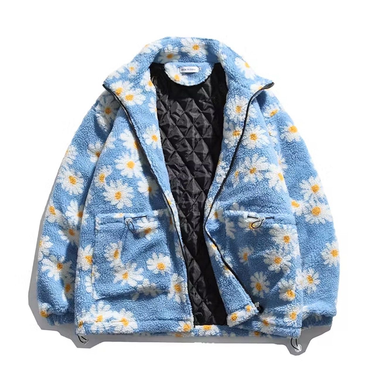 Other Daisy Floral Graphic Blue Fleece Jacket Size US L / EU 52-54 / 3 - 2 Thumbnail