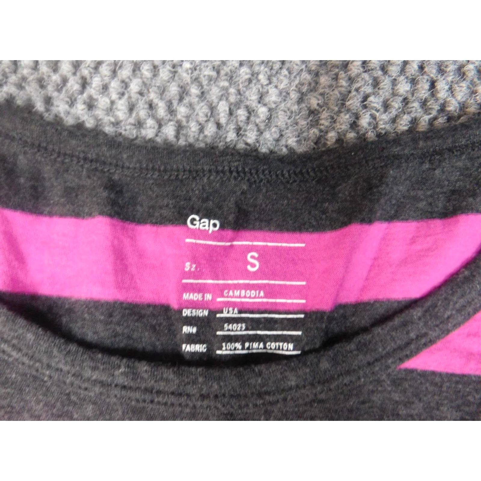 Gap Gap Blouse Women Small Purple Striped Crew Neck Stretch 100% Cotton Casual Shirt S Regular Womens Classics Size S / US 4 / IT 40 - 4 Thumbnail