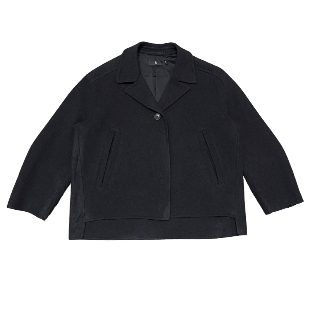 Image of Jil Sander x Uniqlo +J Jill Sander X Uniqlo Wool Coat in Black, Women's (Size Small)