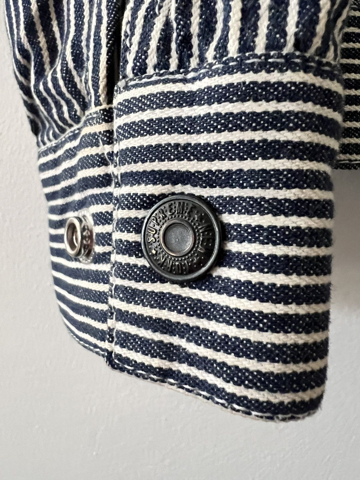 Supreme Hickory Striped Denim Trucker Jacket
