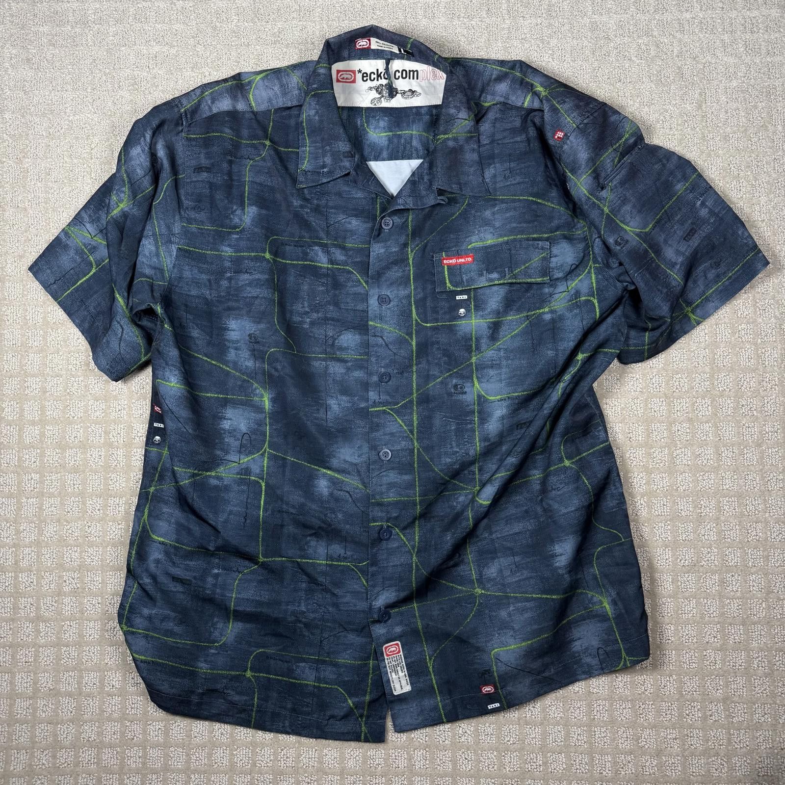 Ecko Unltd. Ecko Unltd Y2K Graphic Button Up Shirt L Size US L / EU 52-54 / 3 - 2 Thumbnail