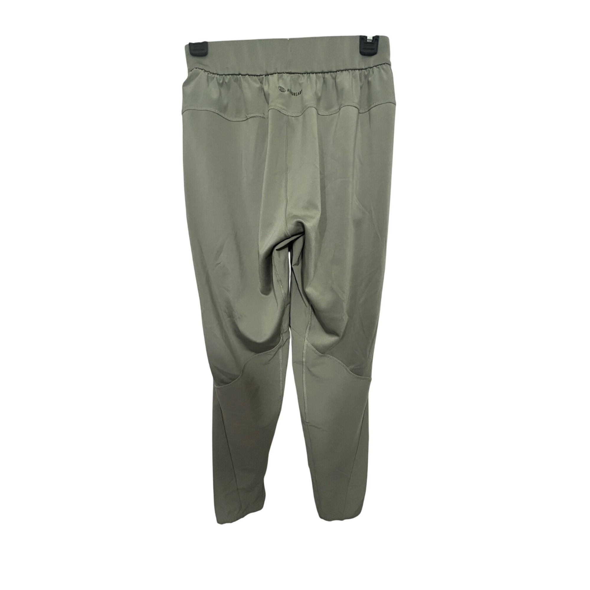 Adidas Adidas Womens Joggers S Sage Green Logo AEROREADY Drawstring Size 25" / US 0 / IT 36 - 14 Thumbnail